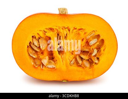 sliced kuri squash path isolated on white Stock Photo