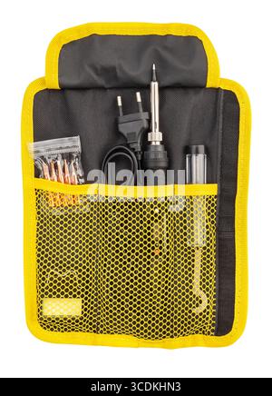 soldering iron case path isolated on white Stock Photo