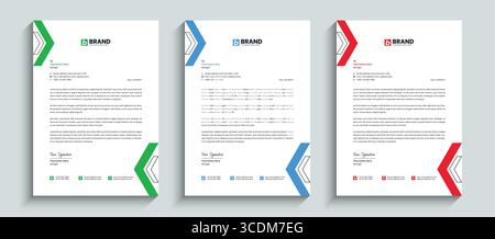 Simple professional modern corporate business style letterhead design template. Template design for letterhead, stationery, identity, document Stock Vector