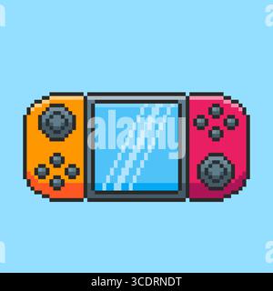 Pixel art Handheld Game Console game asset design Stock Vector