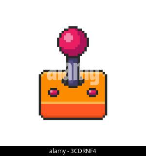 Pixel art Classic Arcade Joystick game asset design Stock Vector