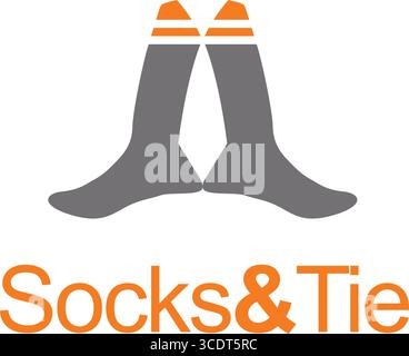 Pair of socks with tie Stock Vector