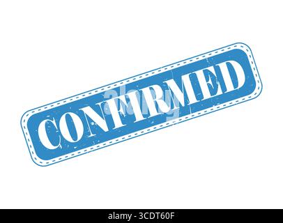 A Confirmed Rubber Stamp Seal on a Bar Stock Vector