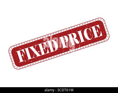 A Fixed Price Rubber Stamp Seal on a Bar Stock Vector
