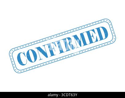 A Confirmed Rubber Stamp Seal with an Outline Stock Vector