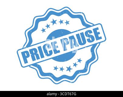 A Price Pause Rubber Stamp Seal with a Decorative Border Stock Vector