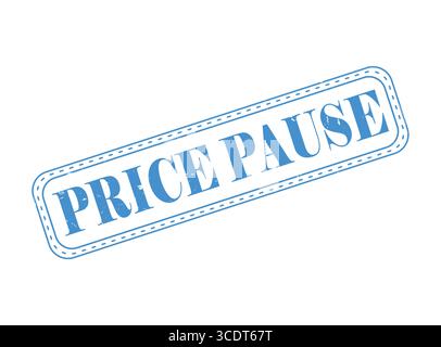 A Price Pause Rubber Stamp Seal with an Outline Stock Vector