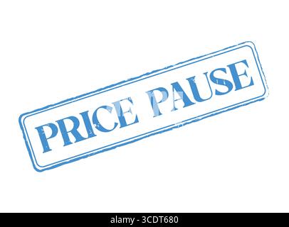 A Price Pause Rubber Stamp Seal with an Outline and Text Stock Vector