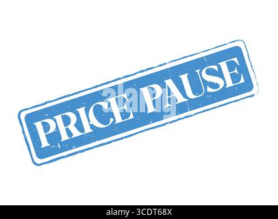 A Price Pause Rubber Stamp Seal for Marketing and Sales Stock Vector