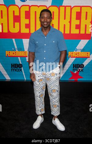 Stephen Rider attends Premiere of HBO Max Peacemaker at AMC Lincoln ...