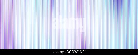 Light blue and purple abstract modern wide ribbed iridescent glass background. Vector illustration with blurred gradient. Stock Vector