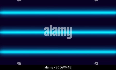 Futuristic vector illustration with glowing blue horizontal beams on a dark black-blue background. Inspired by sci-fi concepts like laser grid, energy Stock Vector