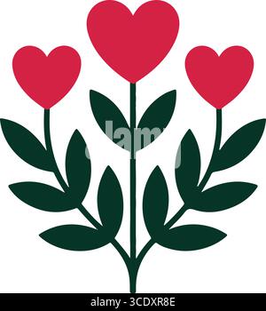 Flora silhouette vector art illustration Stock Vector