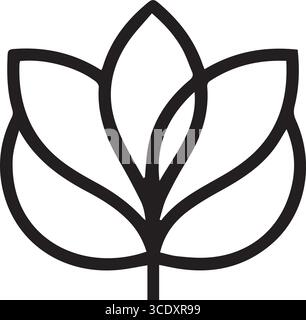 Flora silhouette vector art illustration Stock Vector