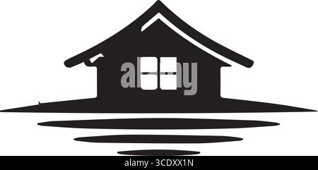 A house vector art illustration Stock Vector
