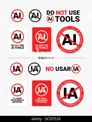 Do not use AI IA icons. Artificial intelligence is prohibited. AI-generated content is not allowed. Stock Vector