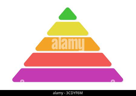 Colorful Hierarchy Pyramid Illustration Stock Vector
