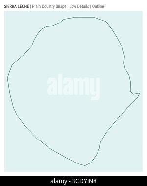 A contour map of Sierra Leone. Vector graphic illustration on a ...