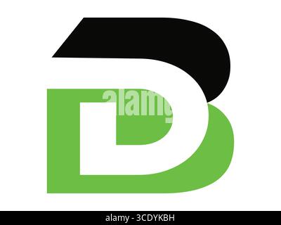 Creative minimalist letter BD icon in modern monogram style, perfect for branding, business identity, corporate use, and professional design projects Stock Vector