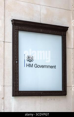 The Liverpool HMRC, HM Government sign, India Buildings offices, India Buildings, Water Street, Liverpool UK 10th August 2025 Stock Photo