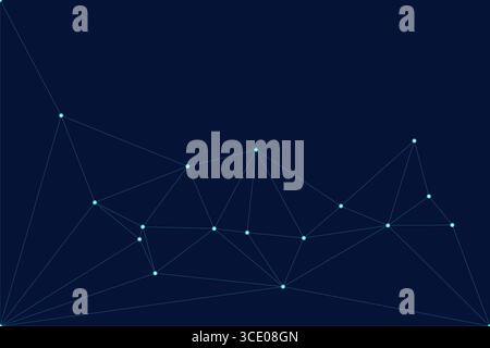 Abstract Geometric Network Mesh Background with Connected Dots and Lines – Polygonal Technology Structure Stock Vector