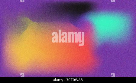 Mix colorful noisy gradient grunge grainy background image. Stock Vector
