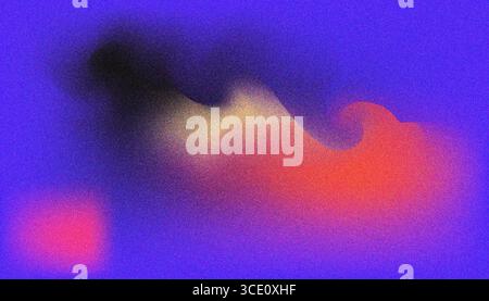 Mix colorful noisy gradient grunge grainy background image. Stock Vector