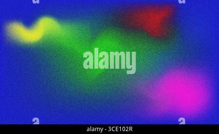 Mix colorful noisy gradient grunge grainy background image. Stock Vector