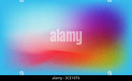 Mix colorful noisy gradient grunge grainy background image. Stock Vector