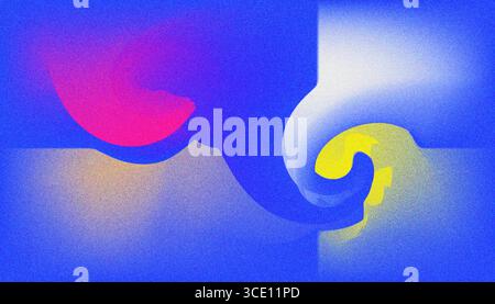 Mix colorful noisy gradient grunge grainy background image. Stock Vector