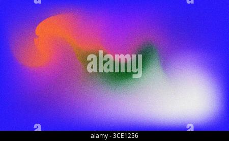Mix colorful noisy gradient grunge grainy background image. Stock Vector