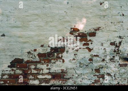 Weathered Brick Wall Showing Textured Decay Stock Photo