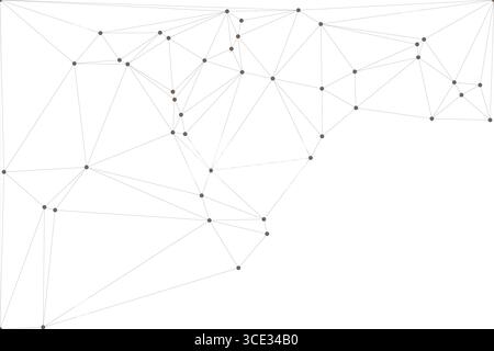 Global network connection background for banner design. Abstract line background with connecting dots and lines. Network Connecting dot polygon social Stock Vector