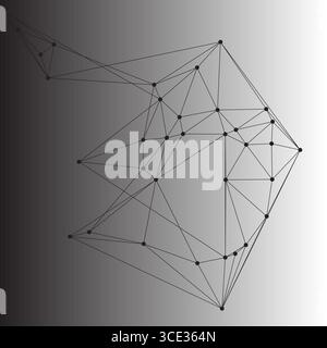 Global network connection background for banner design. Abstract line background with connecting dots and lines. Network Connecting dot polygon Social Stock Vector