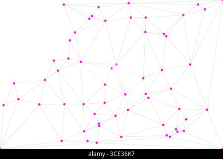 Global network connection background for banner design. Abstract line background with connecting dots and lines. Network Connecting dot polygon Social Stock Vector