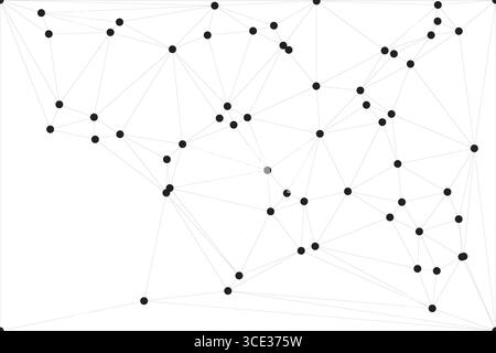 Global network connection background for banner design. Abstract line background with connecting dots and lines. Network Connecting dot polygon Social Stock Vector