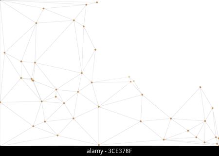 Global network connection background for banner design. Abstract line background with connecting dots and lines. Network Connecting dot polygon social Stock Vector