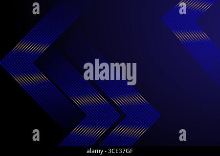 Abstract Blue Circular Lines Background Vector, Modern Geometric Wave Pattern Design Stock Vector
