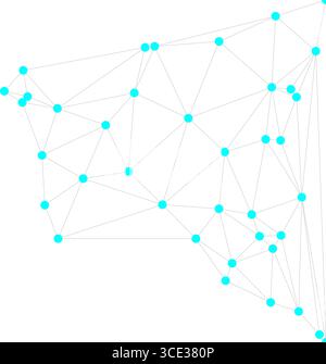 Global network connection background for banner design. Abstract line background with connecting dots and lines. Network Connecting dot polygon Social Stock Vector