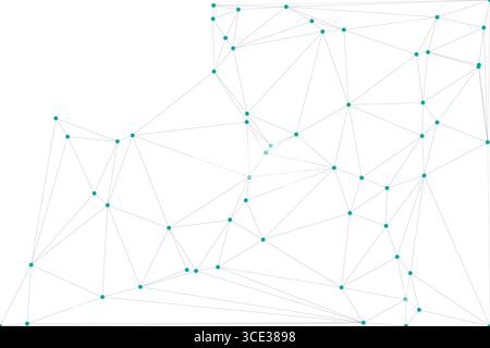 Global network connection background for banner design. Abstract line background with connecting dots and lines. Network Connecting dot polygon Social Stock Vector