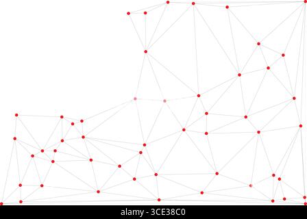 Global network connection background for banner design. Abstract line background with connecting dots and lines. Network Connecting dot polygon Social Stock Vector