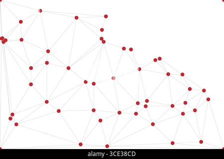 Global network connection background for banner design. Abstract line background with connecting dots and lines. Network Connecting dot polygon Social Stock Vector