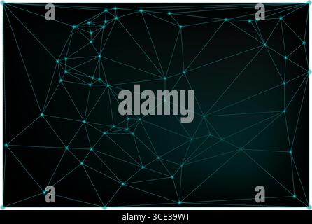 Global network connection background for banner design. Abstract line background with connecting dots and lines. Network Connecting dot polygon Social Stock Vector