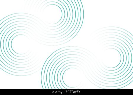 Abstract Blue Circular Lines Background Vector, Modern Geometric Wave Pattern Design Stock Vector