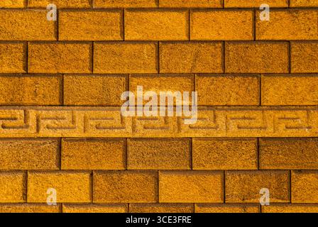 Sawed shell stone masonry. Shell rock wall. Stock Photo
