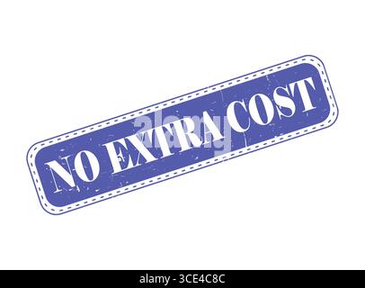 A No Extra Cost Rubber Stamp Seal on a Bar Stock Vector