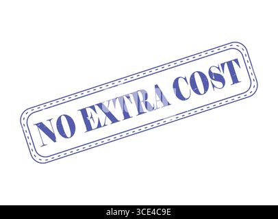 A No Extra Cost Rubber Stamp Seal with an Outline Stock Vector