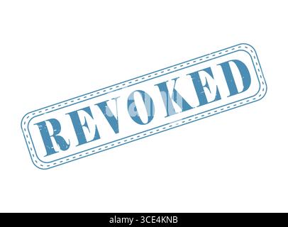 A Revoked Rubber Stamp Seal with an Outline Stock Vector