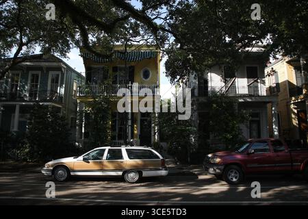 New Orleans, Louisiana, USA. 15th July, 2025. Esplanade Avenue, one of New Orleans' historic thoroughfares is seen. On August 29, 2005, Katrina struck the Gulf of Mexico, devastating the city of New Orleans in the United States. Twenty years later, although physical reconstruction has taken place, its residents still suffer from psychological disorders such as anxiety, depression, and post-traumatic stress. (Credit Image: © Apolline Guillerot-Malick/SOPA Images via ZUMA Press Wire) EDITORIAL USAGE ONLY! Not for Commercial USAGE! Stock Photo
