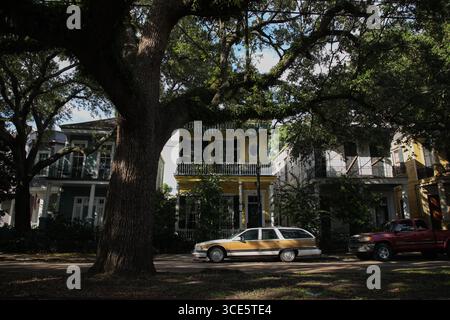 New Orleans, Louisiana, USA. 15th July, 2025. Esplanade Avenue, one of New Orleans' historic thoroughfares is seen. On August 29, 2005, Katrina struck the Gulf of Mexico, devastating the city of New Orleans in the United States. Twenty years later, although physical reconstruction has taken place, its residents still suffer from psychological disorders such as anxiety, depression, and post-traumatic stress. (Credit Image: © Apolline Guillerot-Malick/SOPA Images via ZUMA Press Wire) EDITORIAL USAGE ONLY! Not for Commercial USAGE! Stock Photo